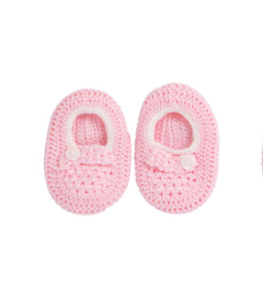 Crochet Baby Booties Pink