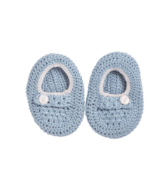 Crochet Baby Booties Blue