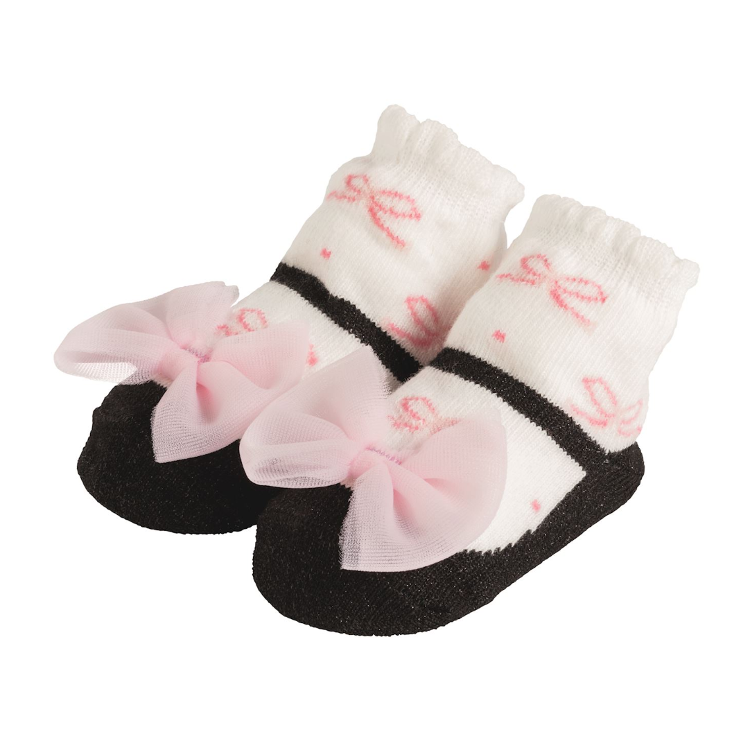 Baby Bow Print Mary Jane Socks