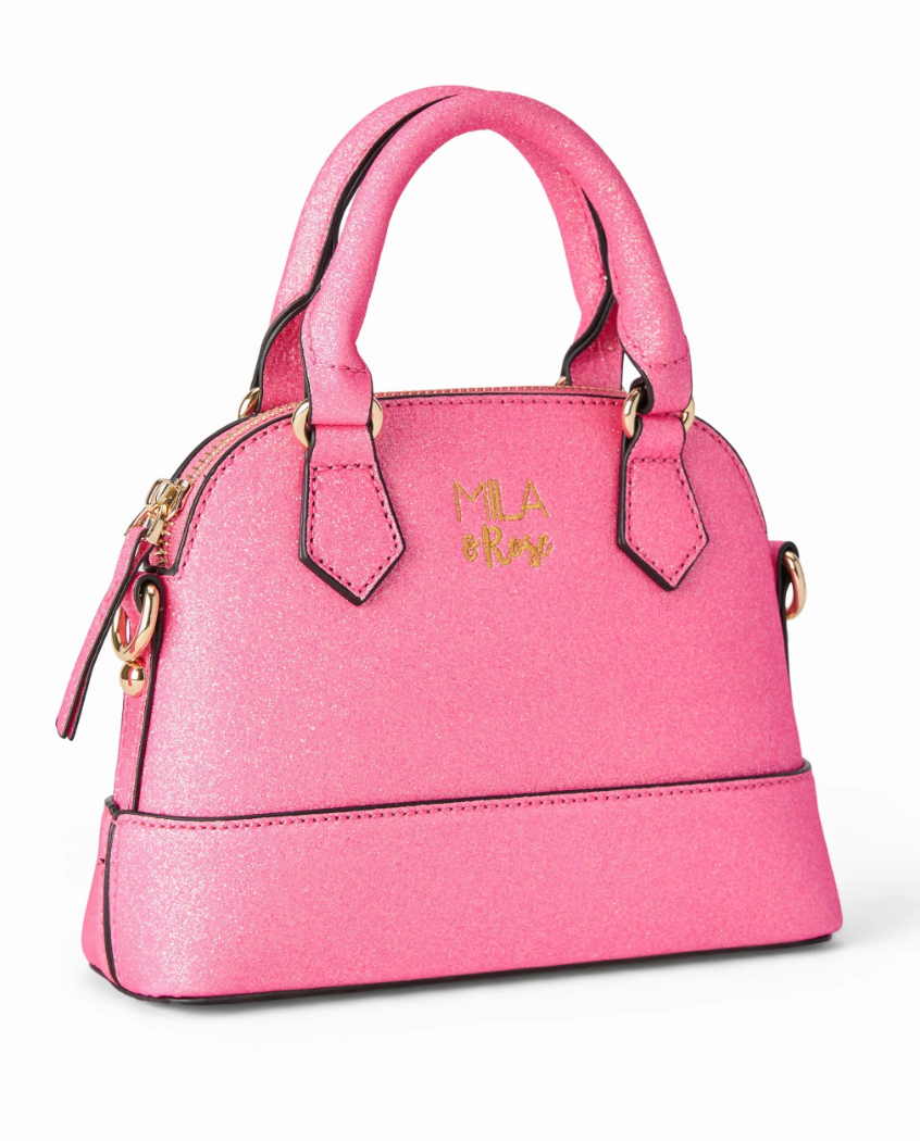 Crossbody Neon Pink Glitter Purse