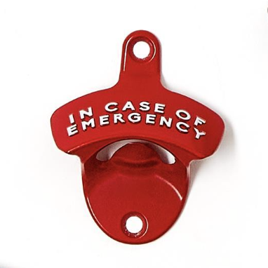In Case Of Emergency Wall Mount Bottle Opener