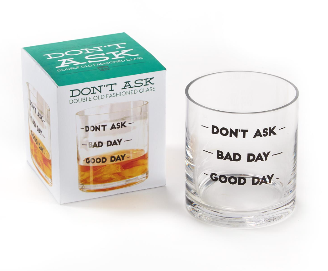 Dont Ask Double Old Fashion Glass In Gift Box