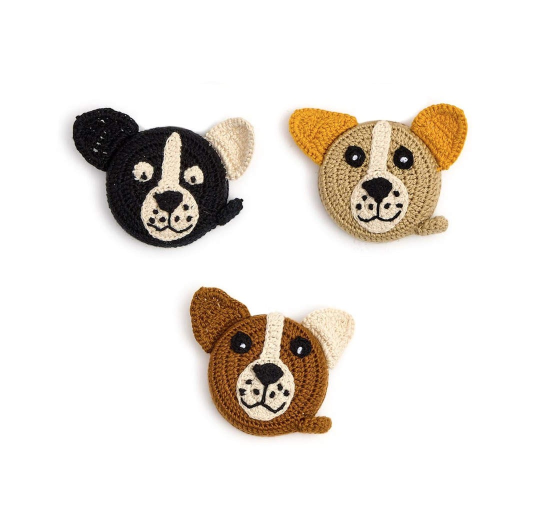 Playful Puppy Hand Crocheted Tape Measure