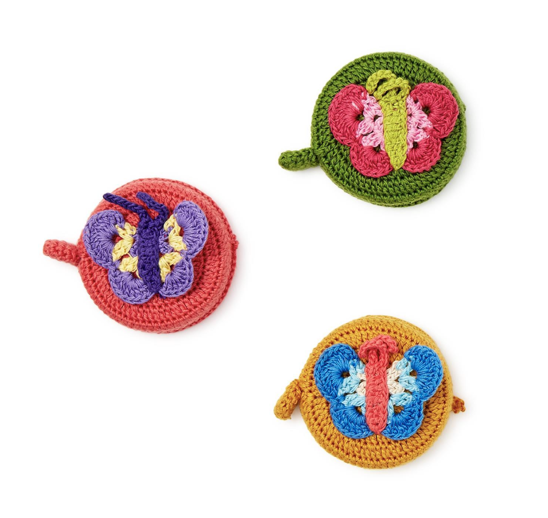 Fluttering Butterfly Hand Crocheted Tape Measure