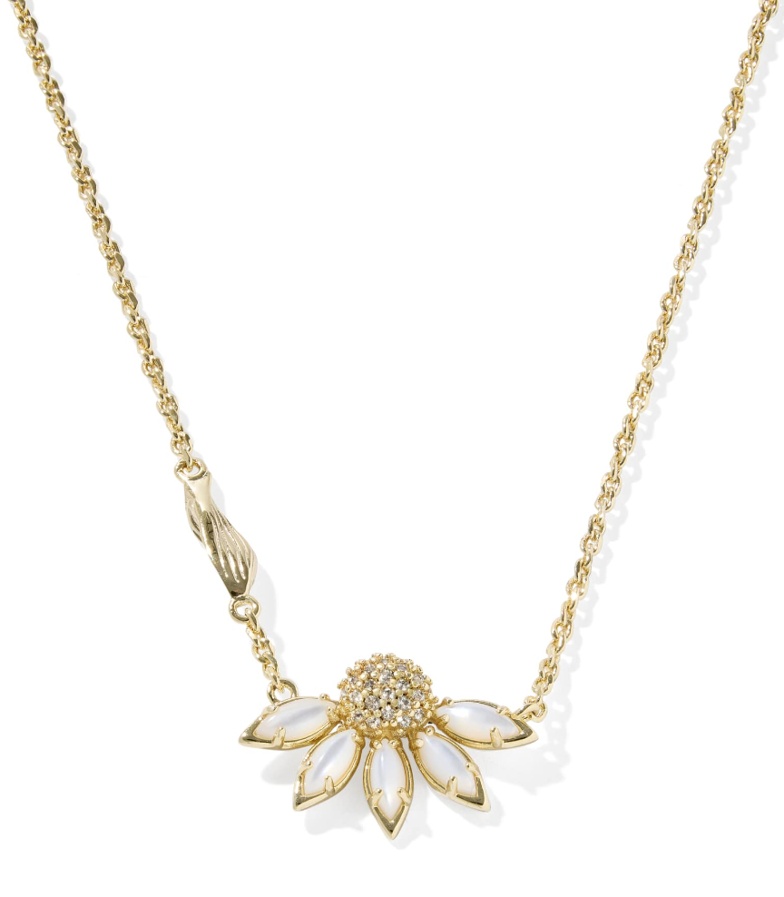 Anya Flower Gold Ivory Mix Pendant