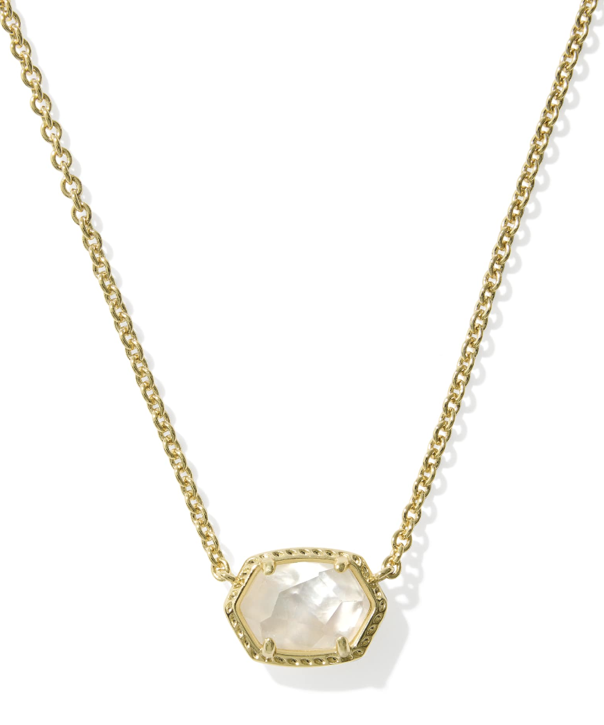 Daphne Frame Gold Ivory MOP Pendant