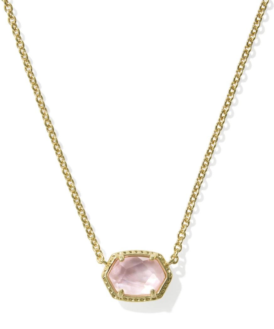 Daphne Frame Gold Light Pink MOP Pendant