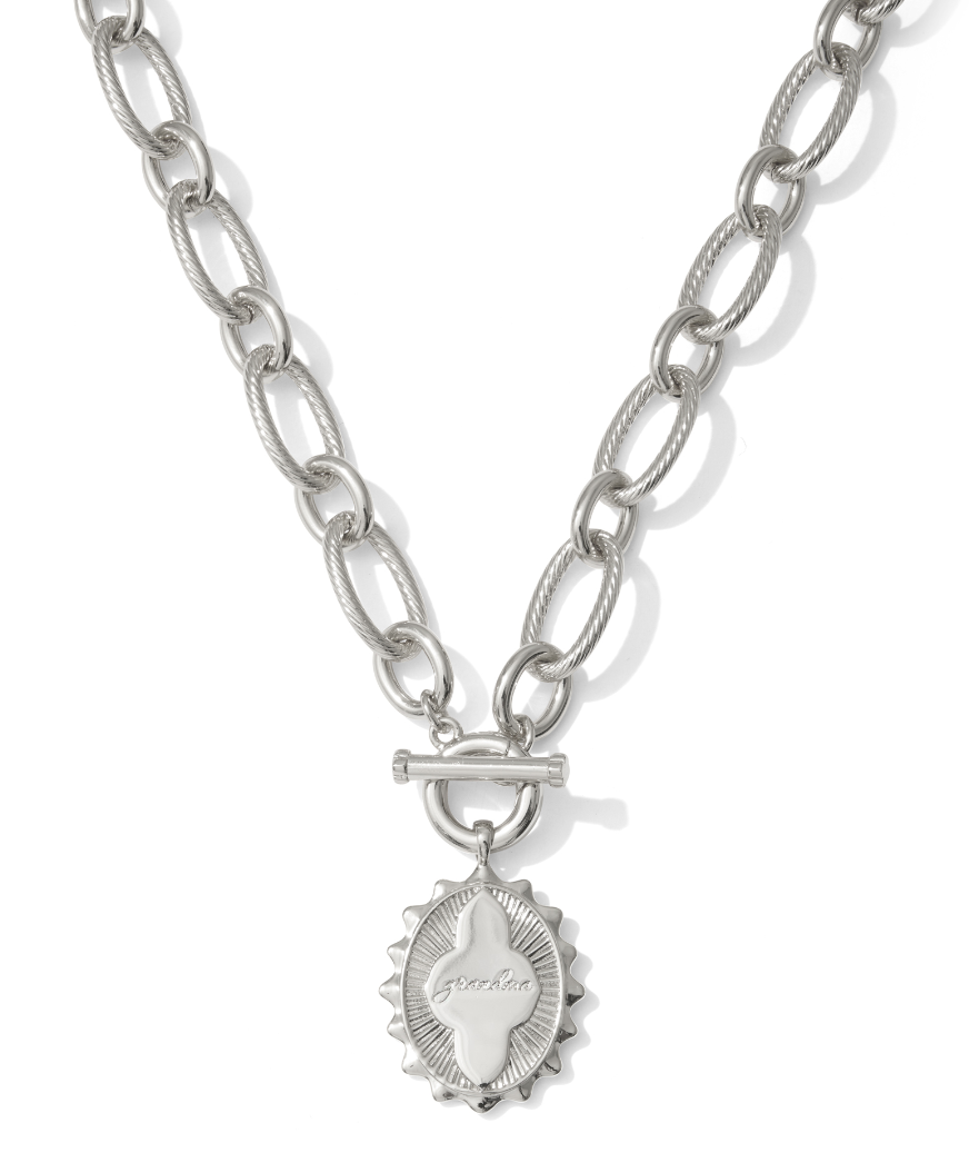 Grandma Link Chain Rhod Necklace