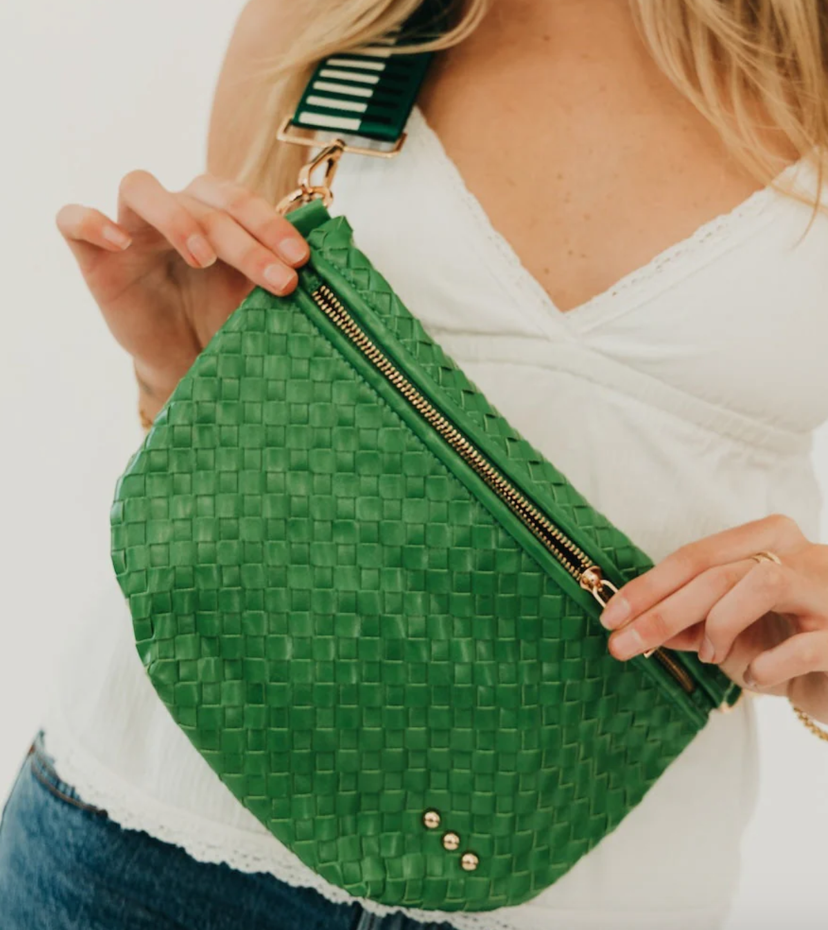 Westlyn Woven Bum Bag Emerald