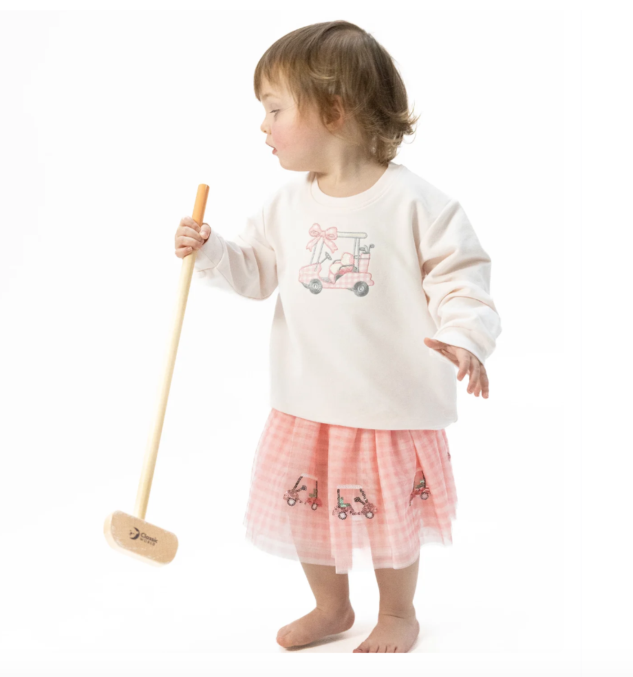 Puffy Oversized Sweatshirt Golf Pink