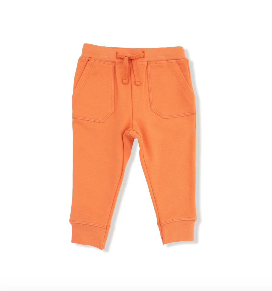 French Terry Sport Varsity Orange Jogger Pant