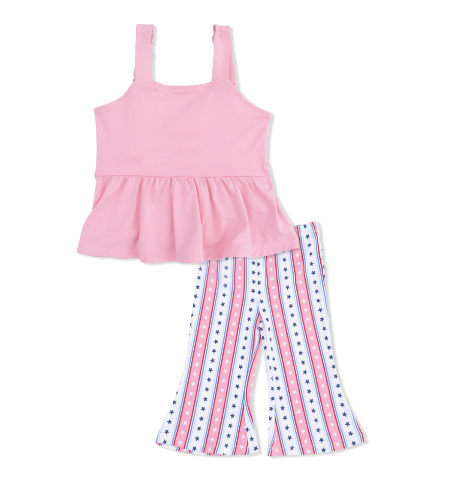 Peplum Tank With Baby Bells Stars And Stripes