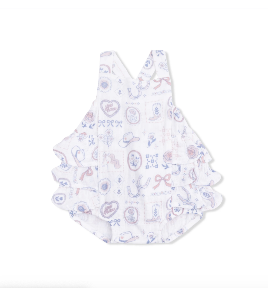 Ruffle Sunsuit Country Western Heirlooms
