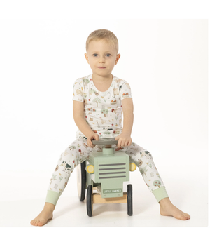 Short Sleeve Loungewear Set Cute Farm Animals Uni