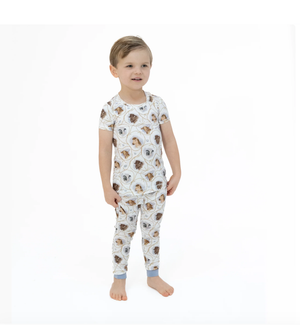Loungewear Short Sleeve Set Farm Animals Rope Cameos Uni