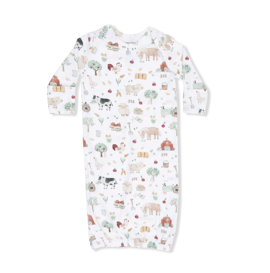Lap Shoulder Gown Cute Farm Animals Uni