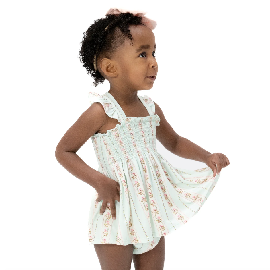 Smocked Top With Bloomer Antoinette Stripe