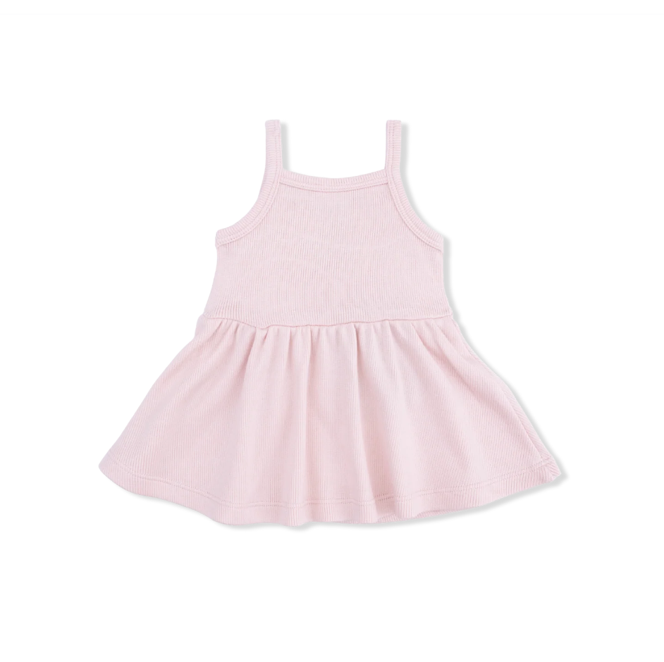 Solid Veiled Pink Tank With Peplum