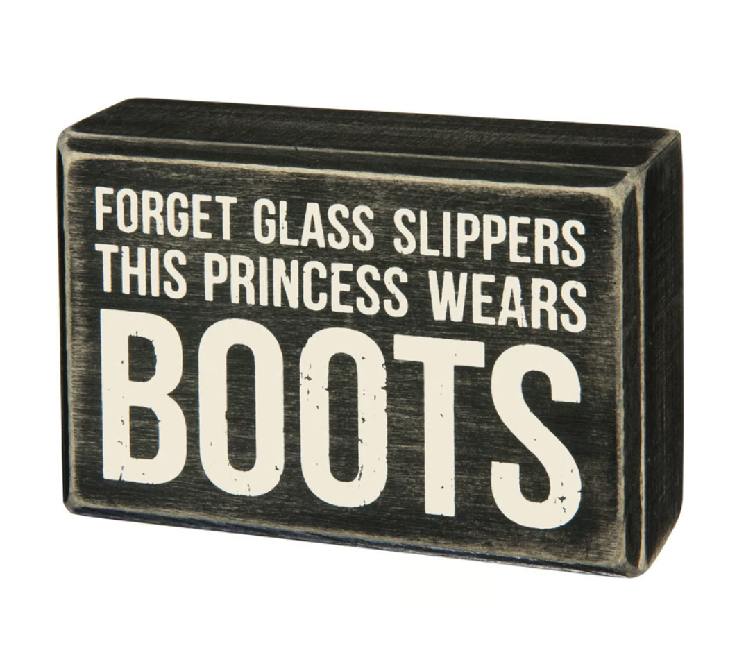 Block Sign Princess Boots