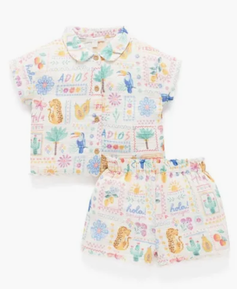 Girl Postcard Short Set