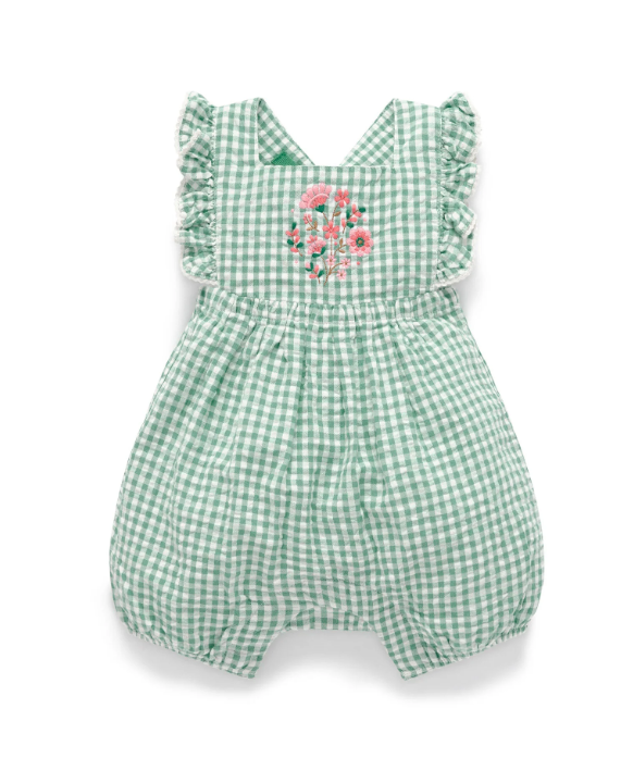 Frida Print Gingham Set Green