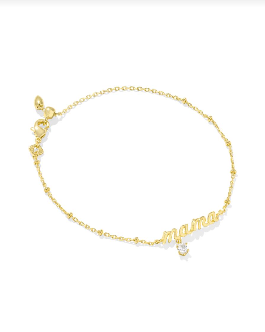 Mama Crystal Delicate Chain Bracelet Gold - Kendra Scott