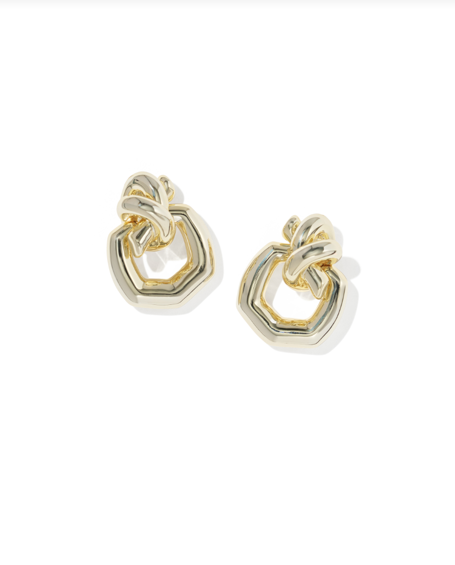 Parker Knot Open Frame Earrings Gold - Kendra Scott
