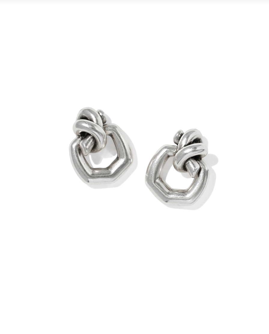 Parker Knot Open Frame Earrings Vintage Silver - Kendra Scott