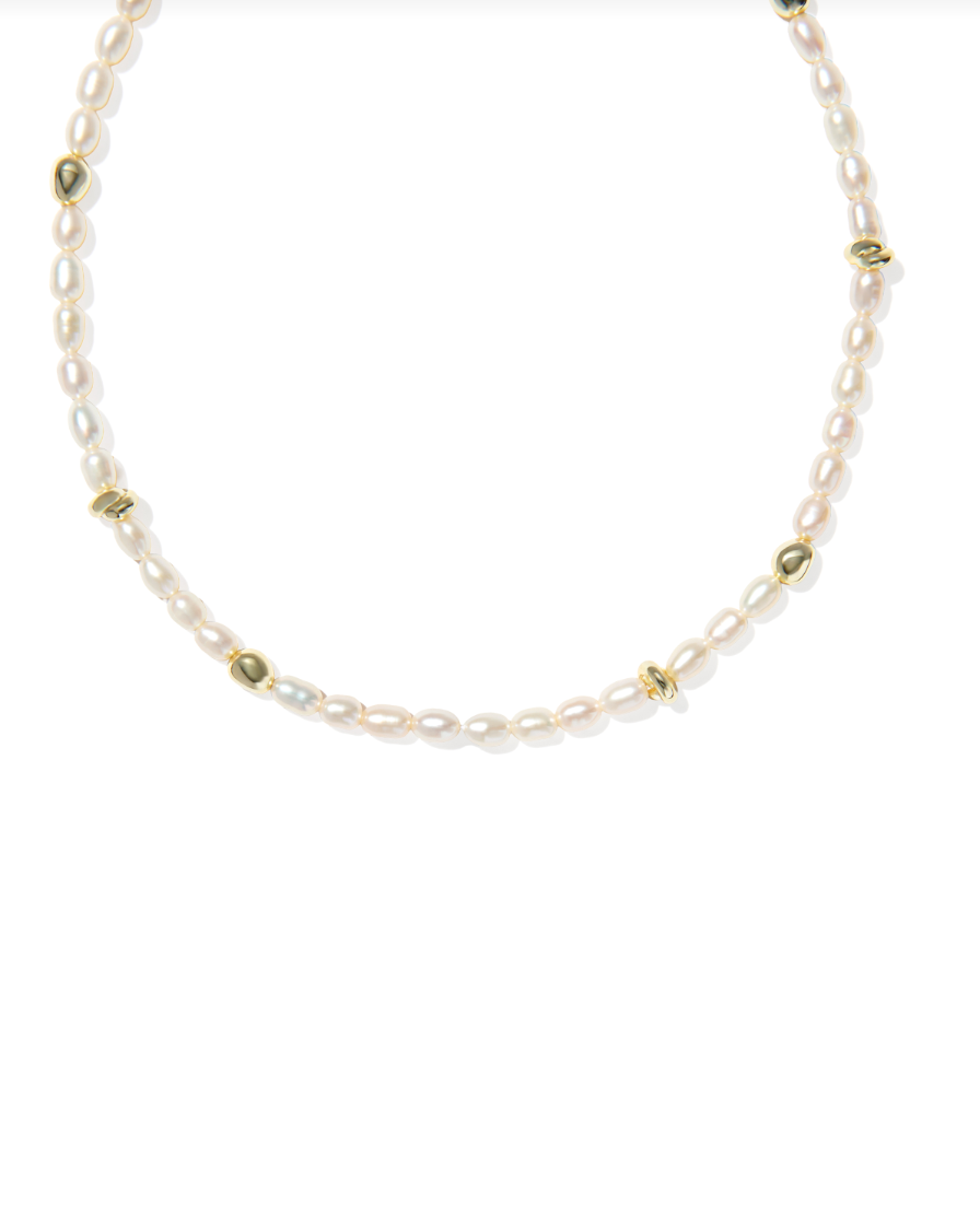 Gabriella Pearl Strand Necklace Gold Freshwater Cultured Pearl - Kendra Scott