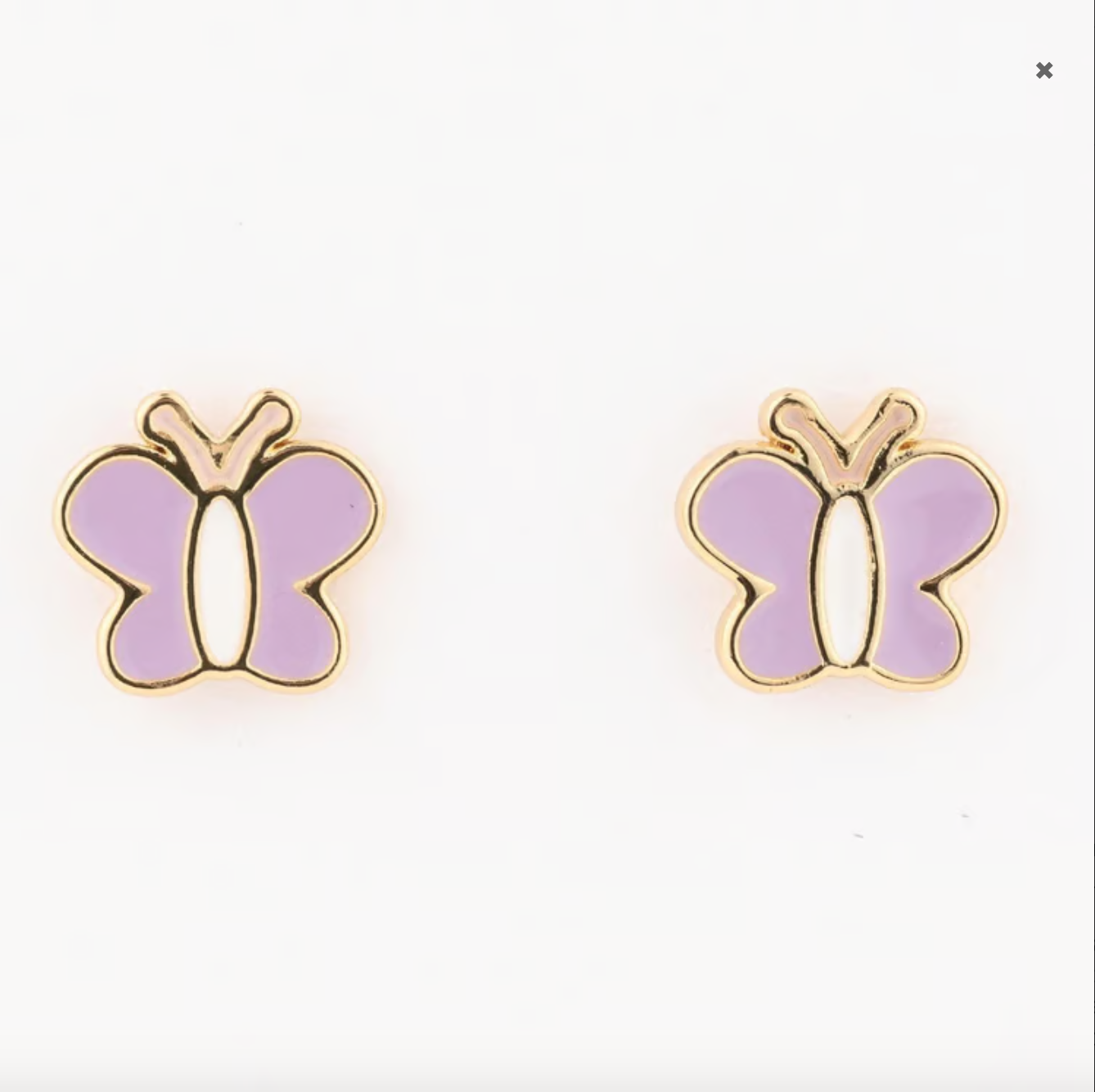 Girls Purple Butterfly Earrings Michelle McDowell