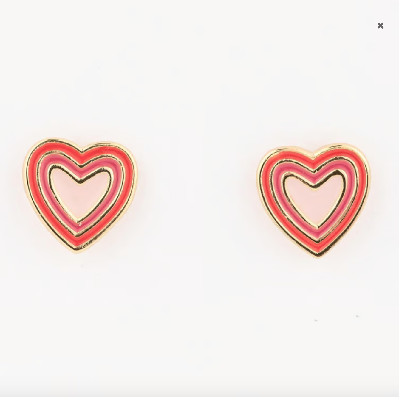 Girls Red Heart Earrings Michelle McDowell