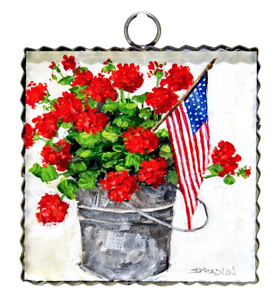 Gallery Bucket Of Geraniums