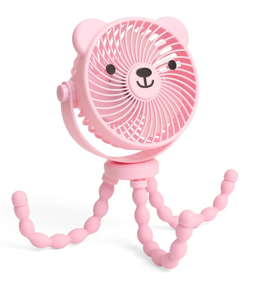 Itzy Breeze 3 Speed Stroller Fan Pink