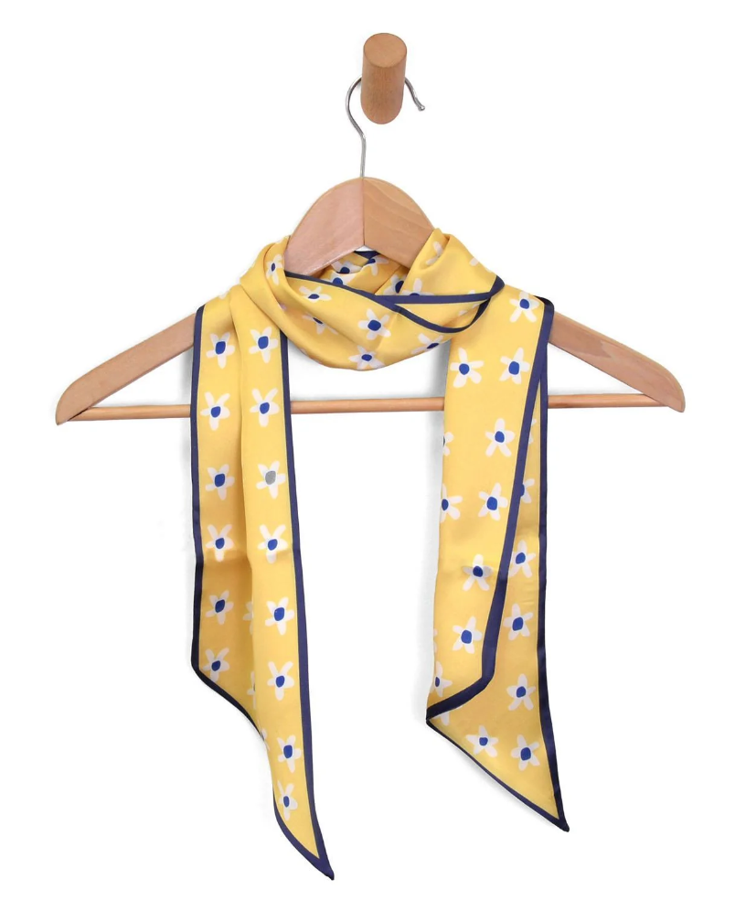 Yellow Daisy Double Sided Scarf 145x13