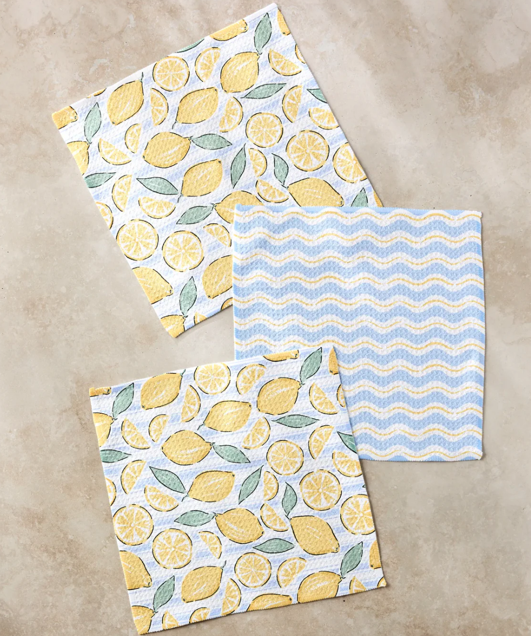 Lemon Waves Dishcloth
