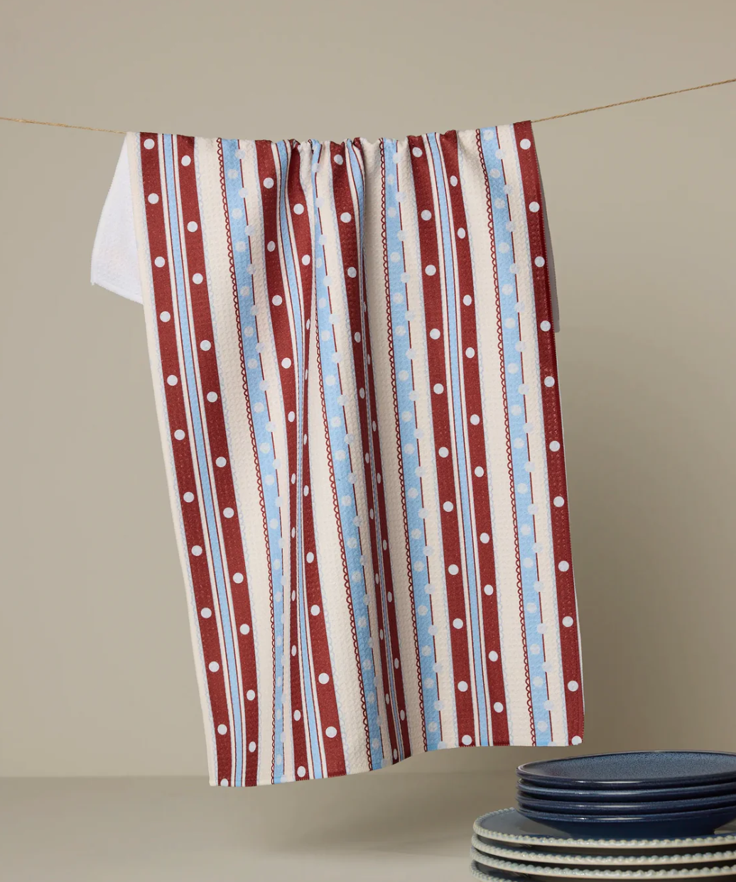 Blue Skies Stripe Kitchen Tea Towel