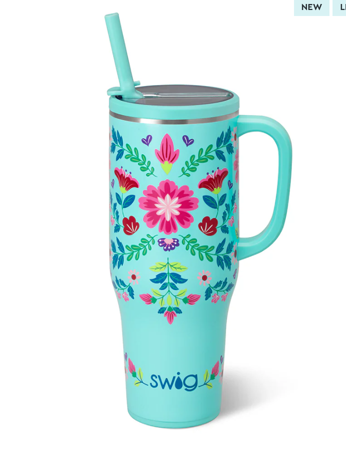 Flora Azul Mega Mug 40oz Swig