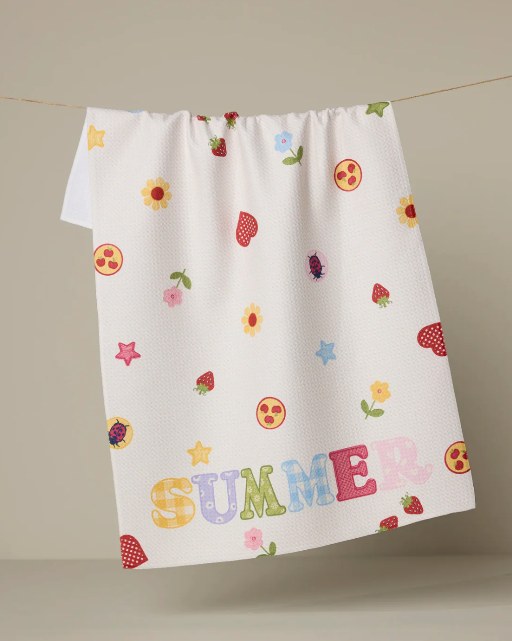 Summer Alphabet Kitchen Tea Towel