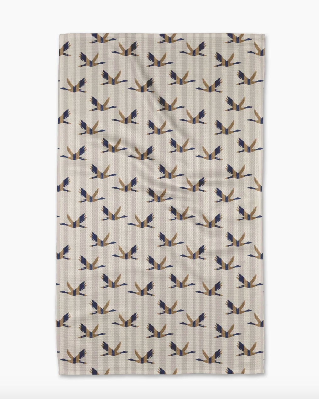 Striped Nautical Birds Kitchen Tea Towel