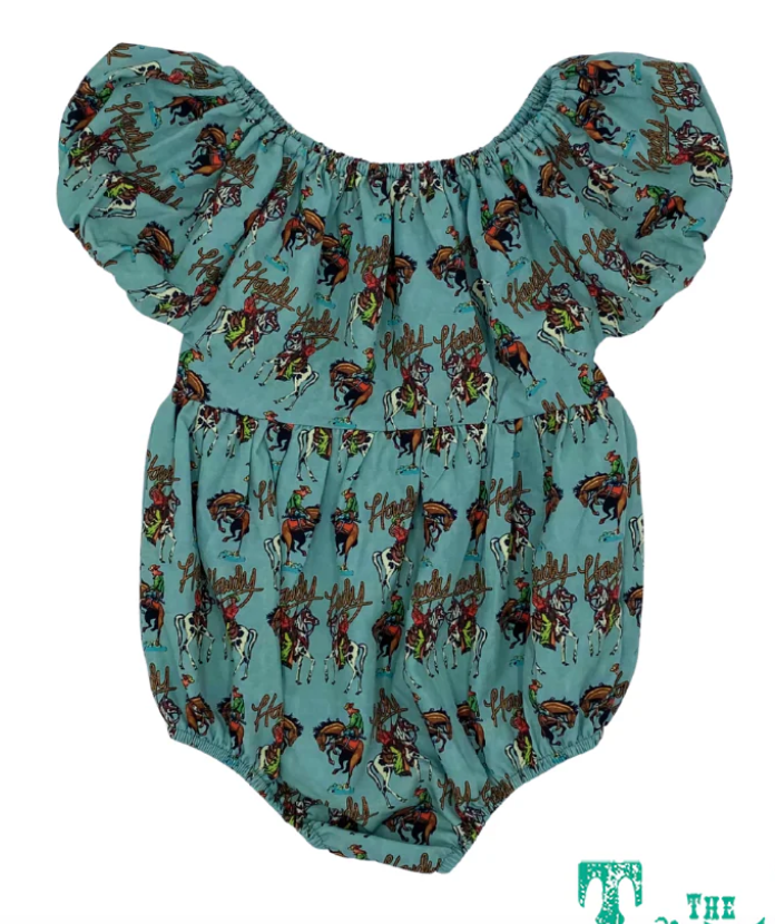 Bubble Onesie Teal Howdy