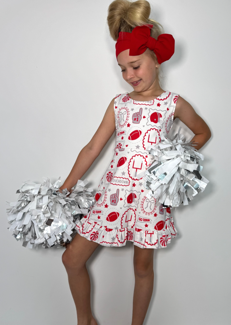 Red Go Team Girls Dress