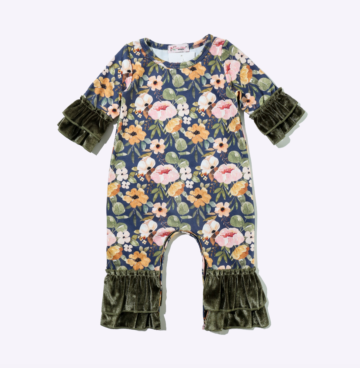 Fall Floral Girls Romper