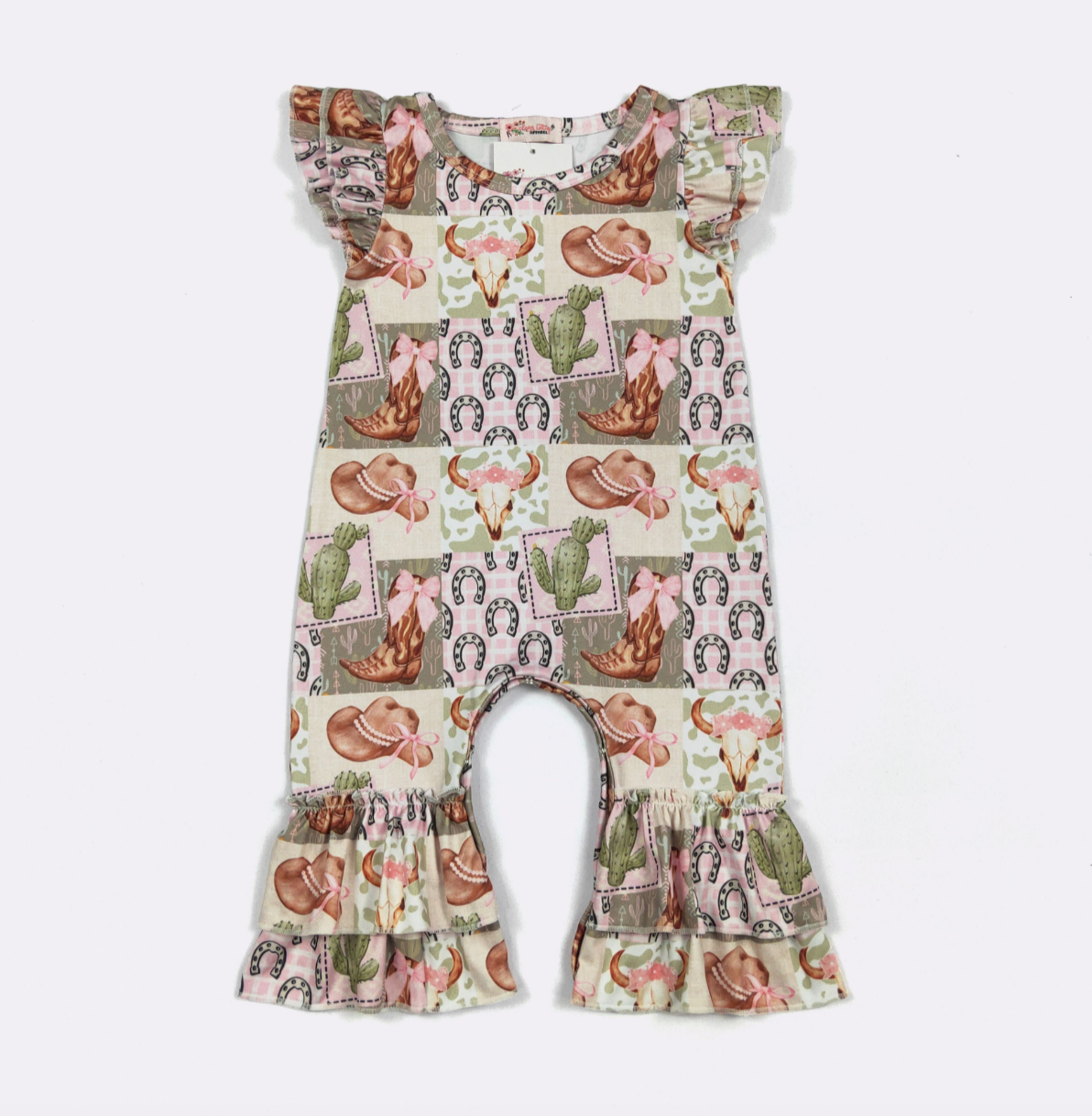 Girly Rootin Tootin Romper