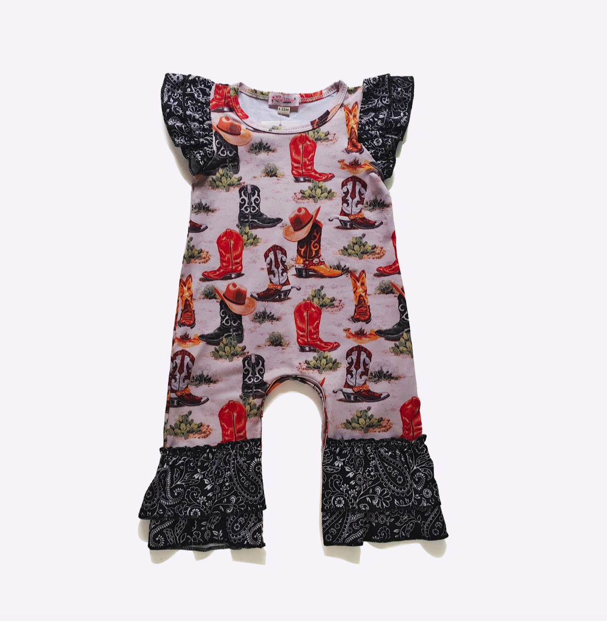 Bandana Boots Girl Romper