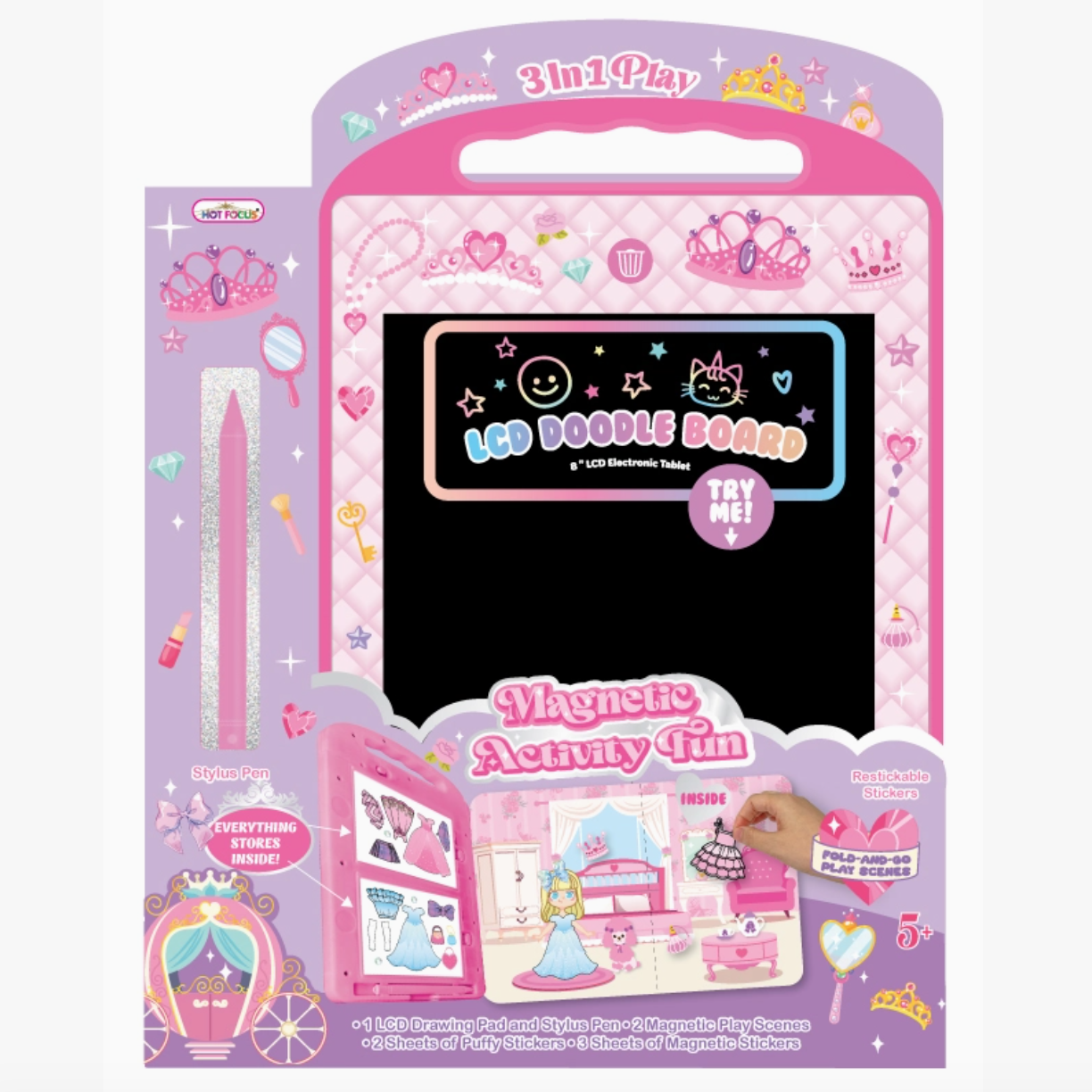 LCD Doodle Board & Magnetic Activity Fun Princess
