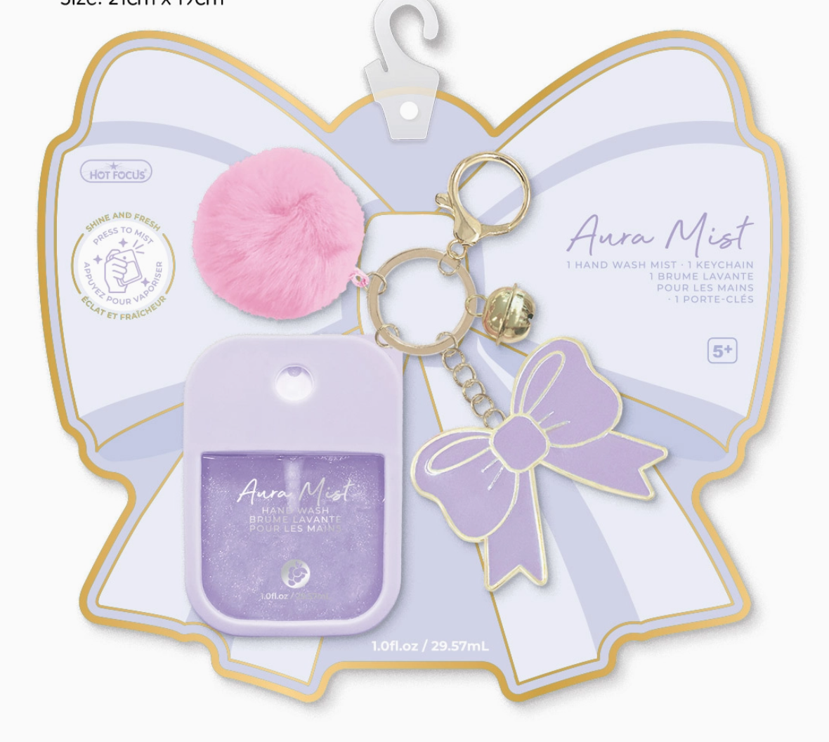 Aura Mist Hand Wash Keychain Bowtiful