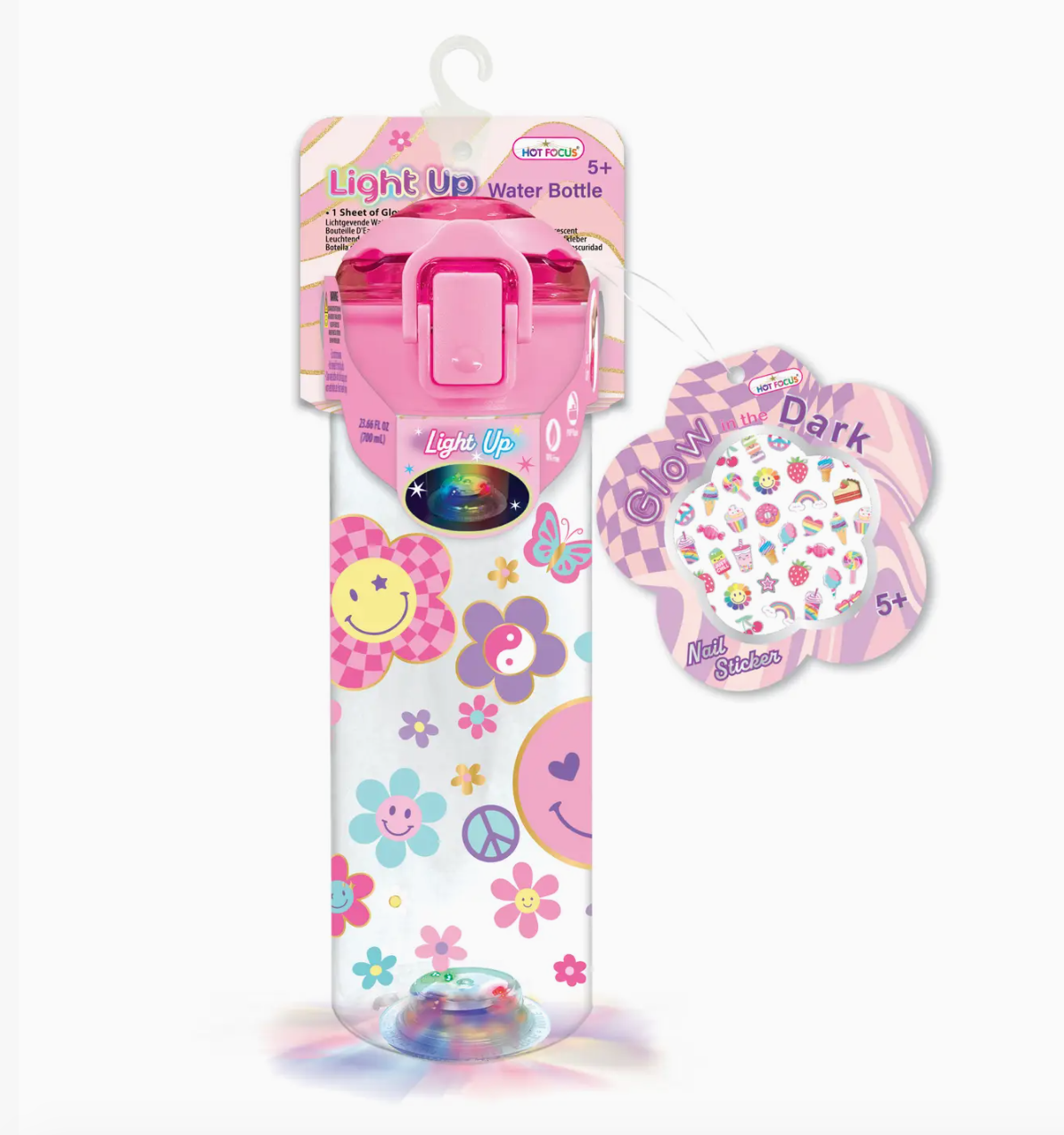 Light Up Water Bottle Groovy Flowers