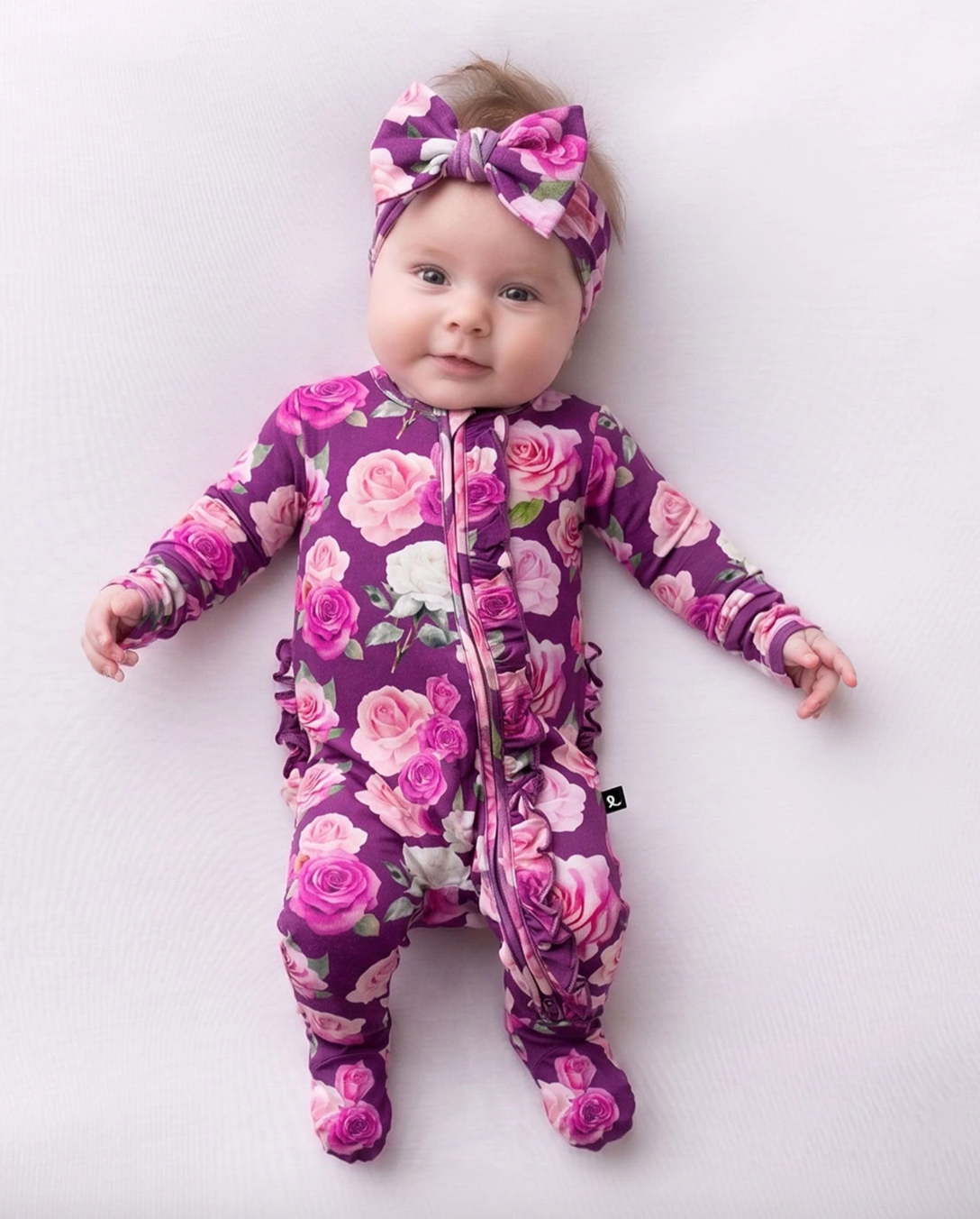 Ruffled Zippered Footie Amara