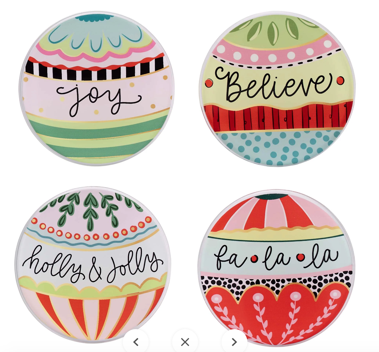 Holly Jolly Coaster Set of 4