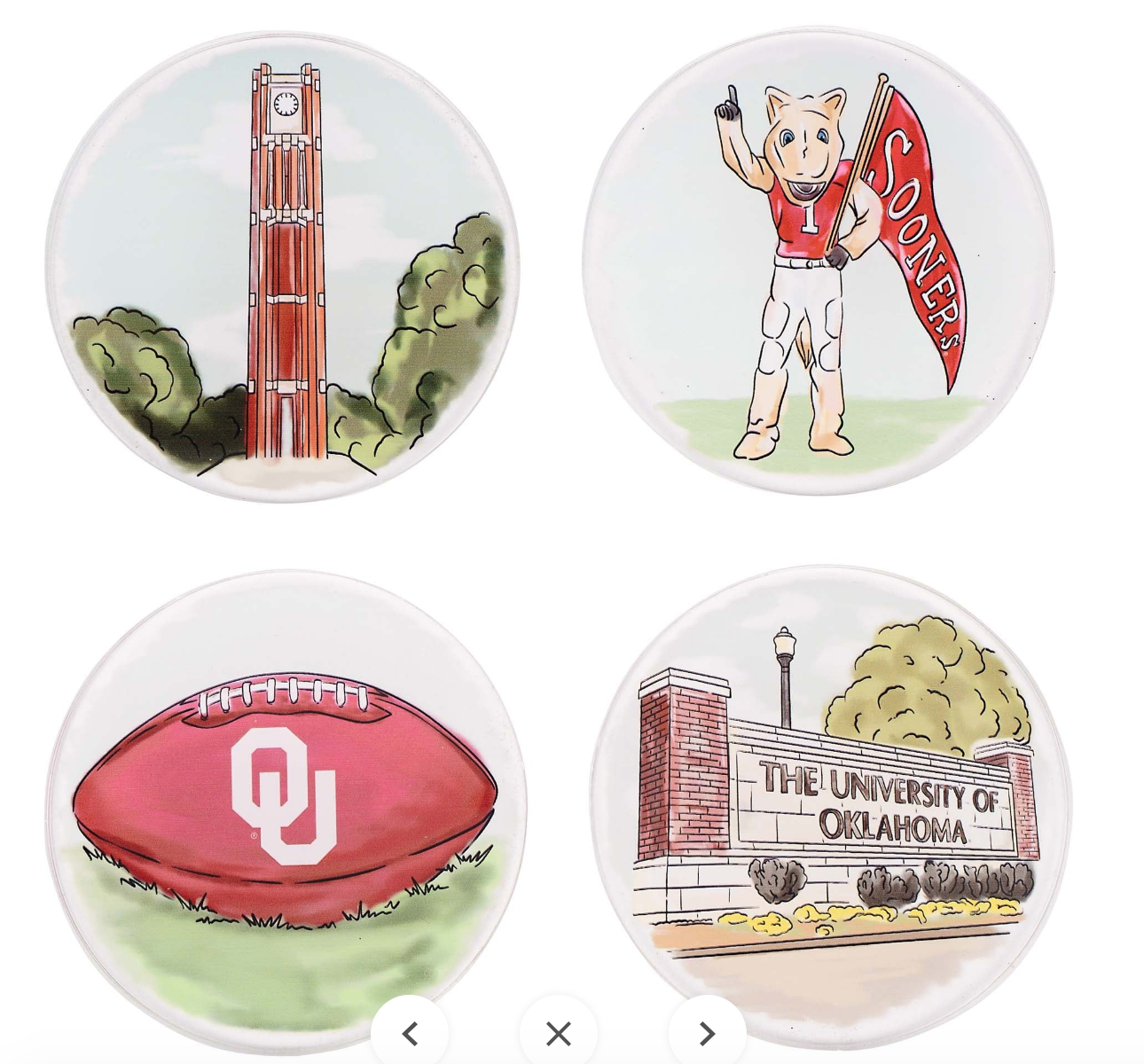 Oklahoma Coaster Set of 4